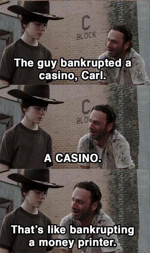 Donald Trump did bankrupt the casino. Yet we still voted for him.