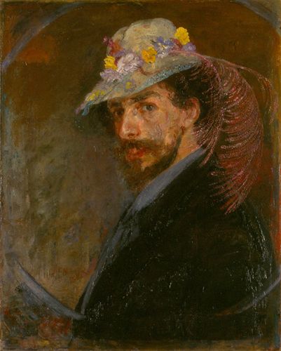 Self-Portrait with Flowered Hat