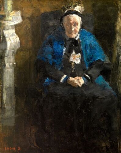Old Lady with Blue Shawl (The Artist's Grandmother)