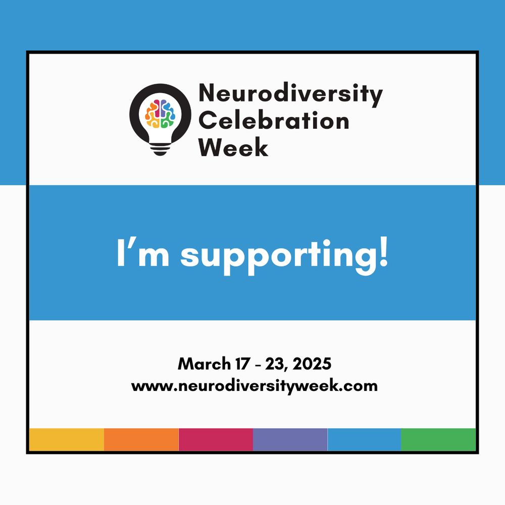 Neurodiversity Celebration Week logo and banner saying ‘I’m supporting’ 