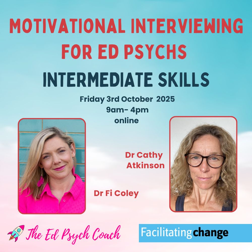 MI intermediate skills with photos of Cathy and Fi. Friday 3rd Oct 9am-4pm online 