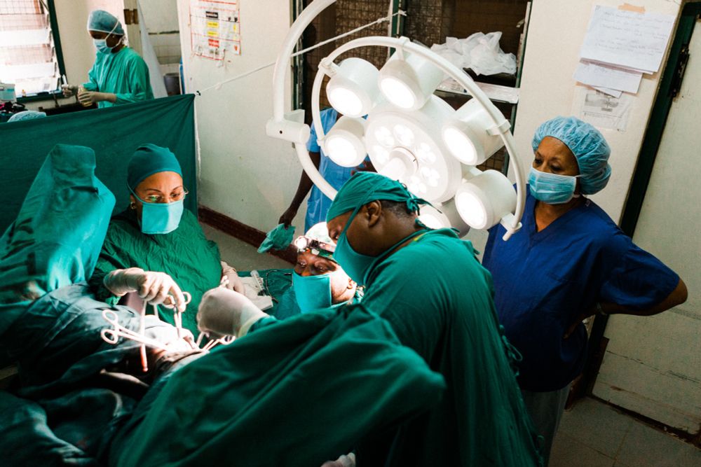 Surgical team at work