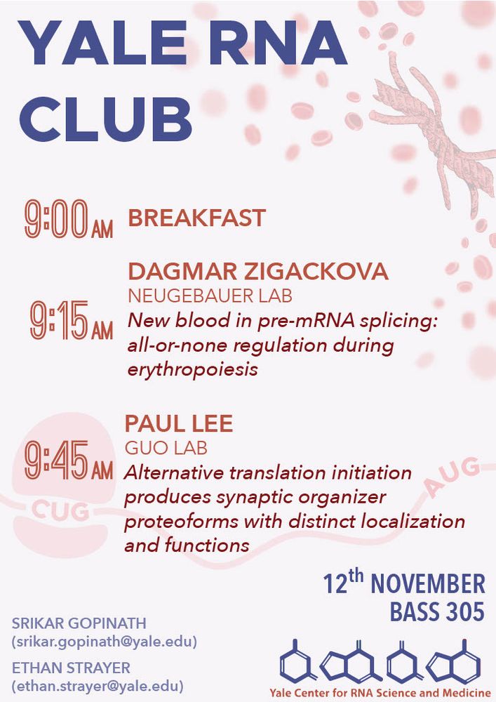 Flyer with the details of November Yale RNA club talks