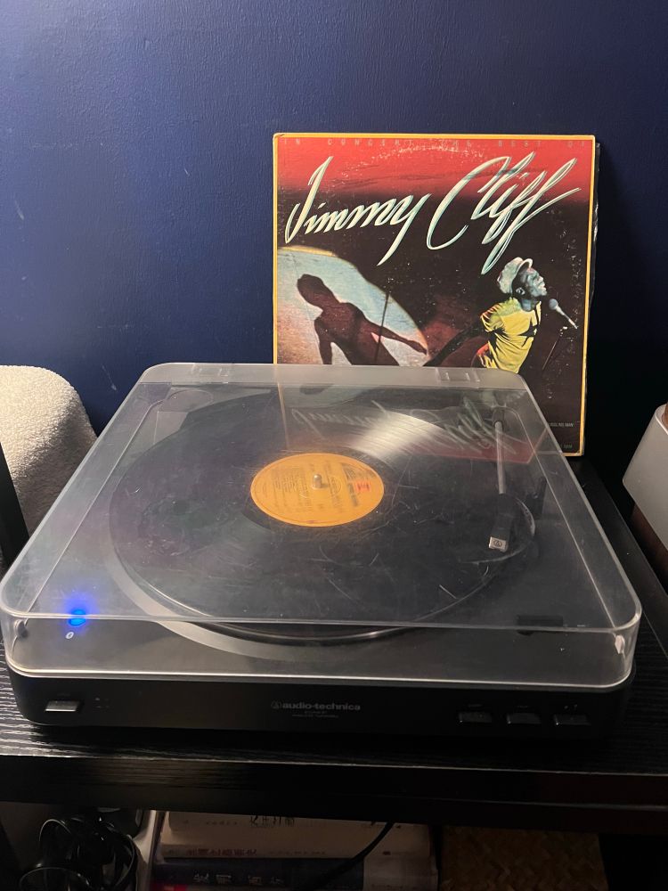Jimmy Cliff album and record player