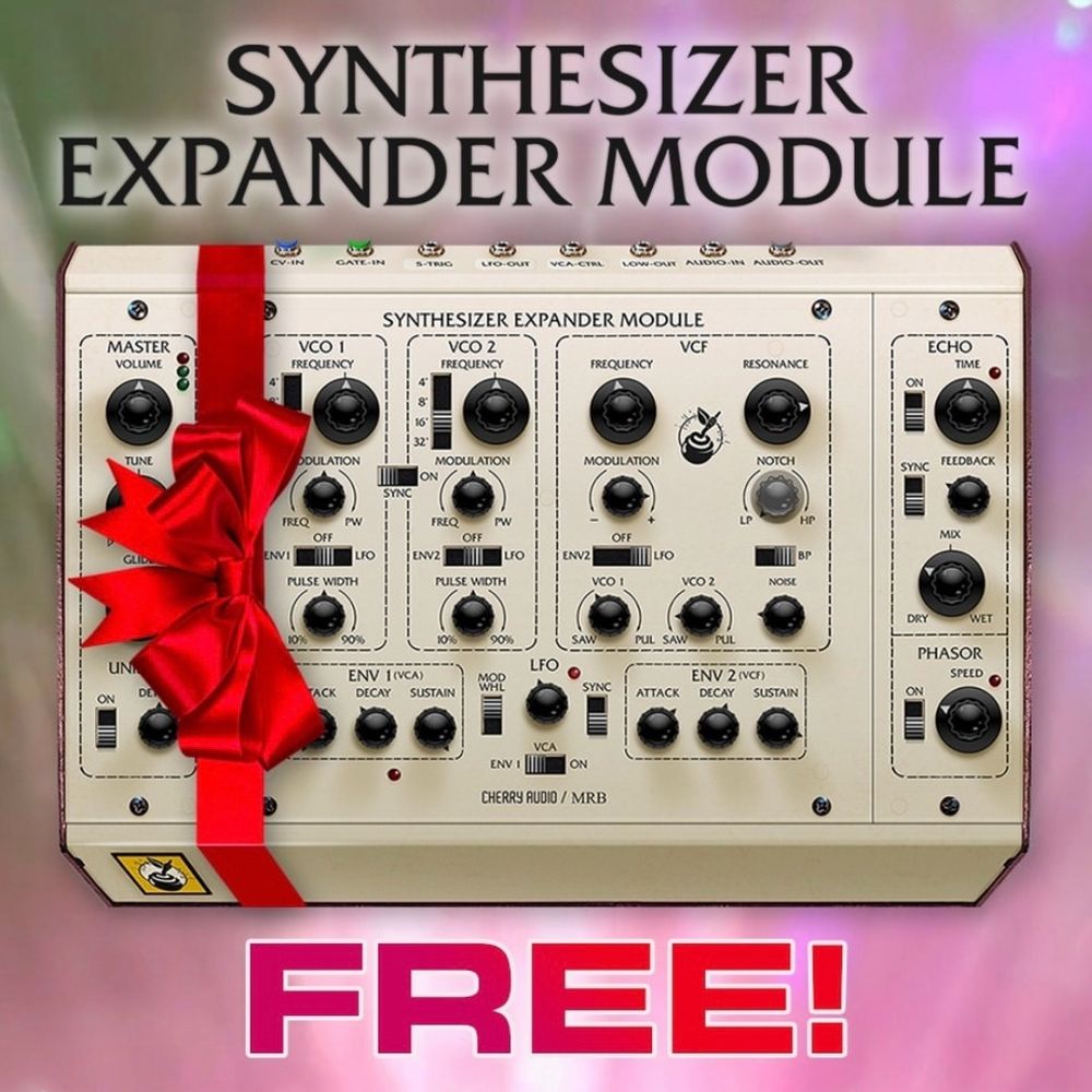  🎁 December 1st: the anniversary of our surprise 2023 gift of Synthesizer Expander Module, our (still!) FREE plugin based on the classic 1974 analog synth🎅🏻 Celebrate 50 years of its vintage vibe and 6 years of Cherry Audio by adding our most popular download of 2024 to your collection at cherryaudio.com/products/synthesizer-expander-module

🏆 One of MusicTech's "Best Free Synthesizer Plugins" of 2024, and another Computer Music Magazine "10 out of 10"!

#musician #musicproducer #vst #plugin #cherryaudio #sounddesign #synthesizers #synth #vstsale #vstplugins #virtualinstruments #christmasgift #freevst #freeplugins #synthesizer 