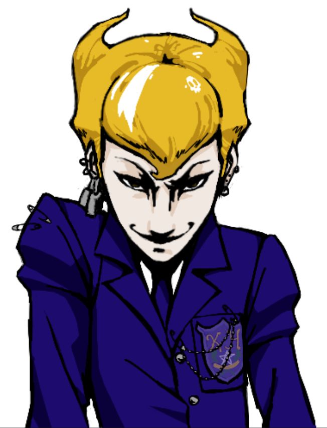 Fanart of Charlie from Shin Megami Tensei if... smiling deviously.