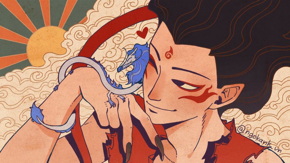Fanart of two main characters from a Chinese movie
