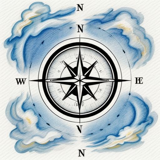 Inspirational quote: Like a compass needle, our true north is not a fixed point, but a gentle tremble of conviction, guid...