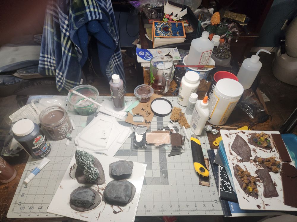 My desk.  I'm a messy dude.