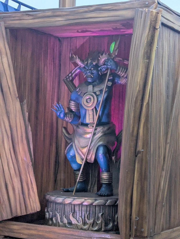 A statue of a demon (a Rakshasa I suppose) at Wrath of Rakshasa