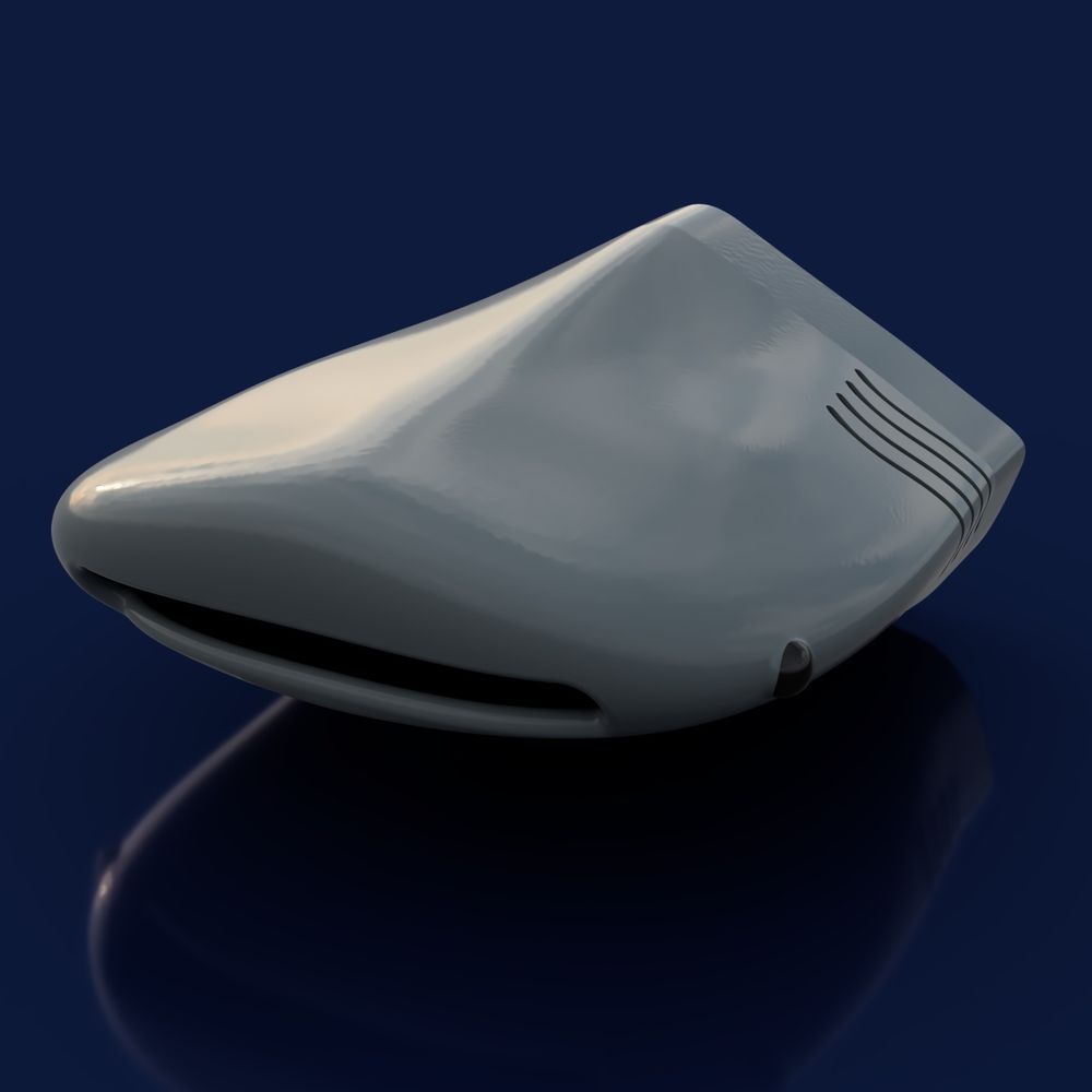 Rendering of a 3D sculpt of a whale shark