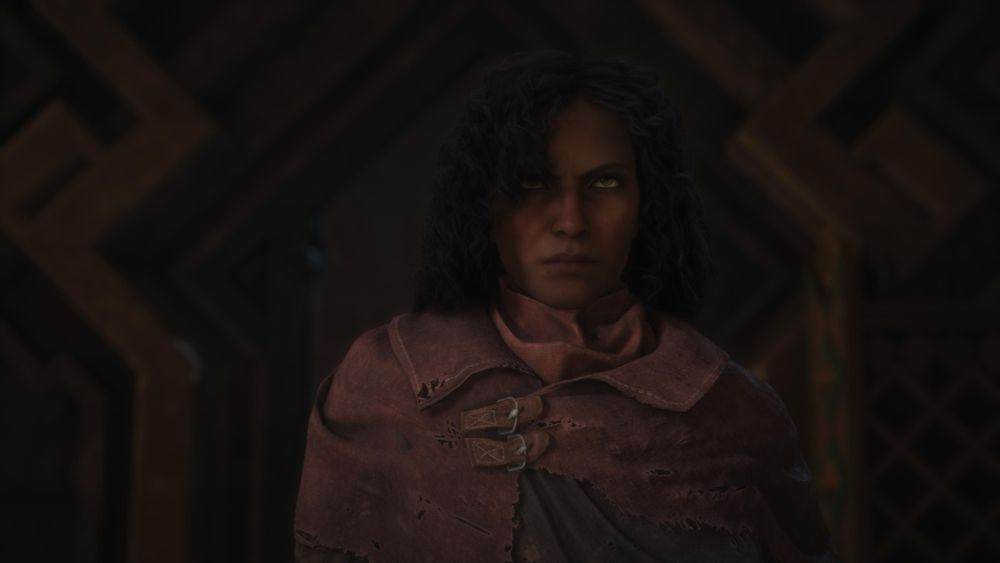 My character from Dragon Age: The Veilguard in a scene from the start of the game. 