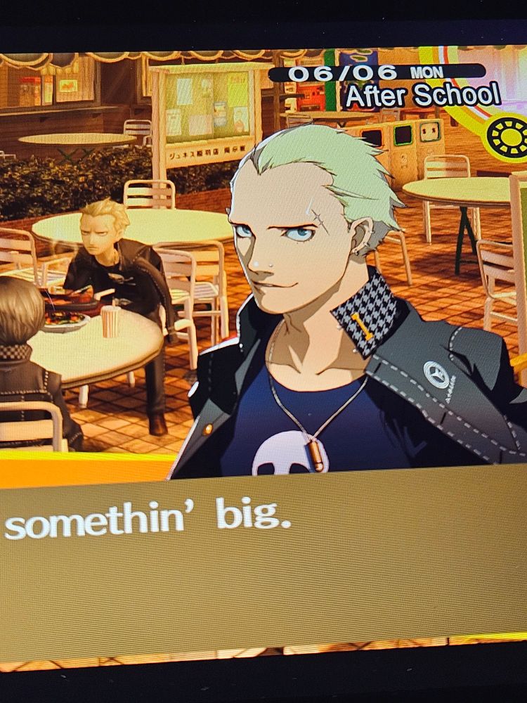 Kanji Tatsumi letting me know about somethin' big.