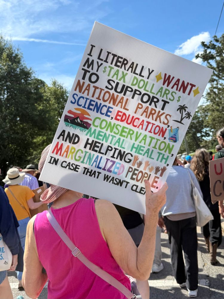I literally want my tax dollars to support national parks, science, education, conservation, mental health, and helping marginalized people. In case that wasn’t clear. 