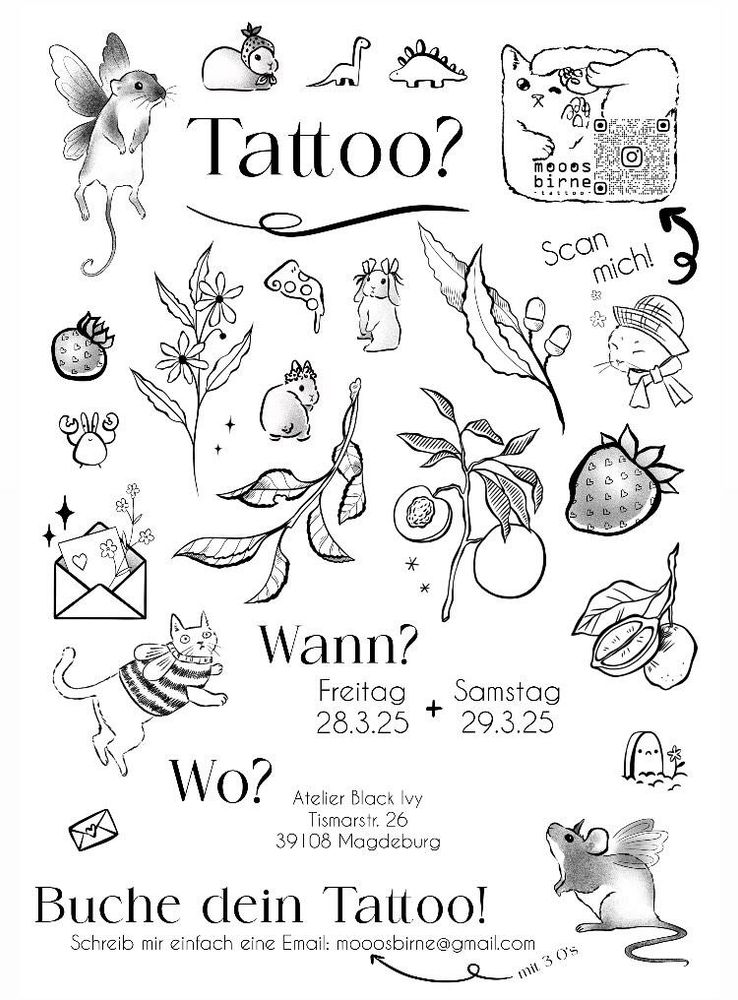 Flyer zu meinem tattoo Guest Spot in Magdeburg