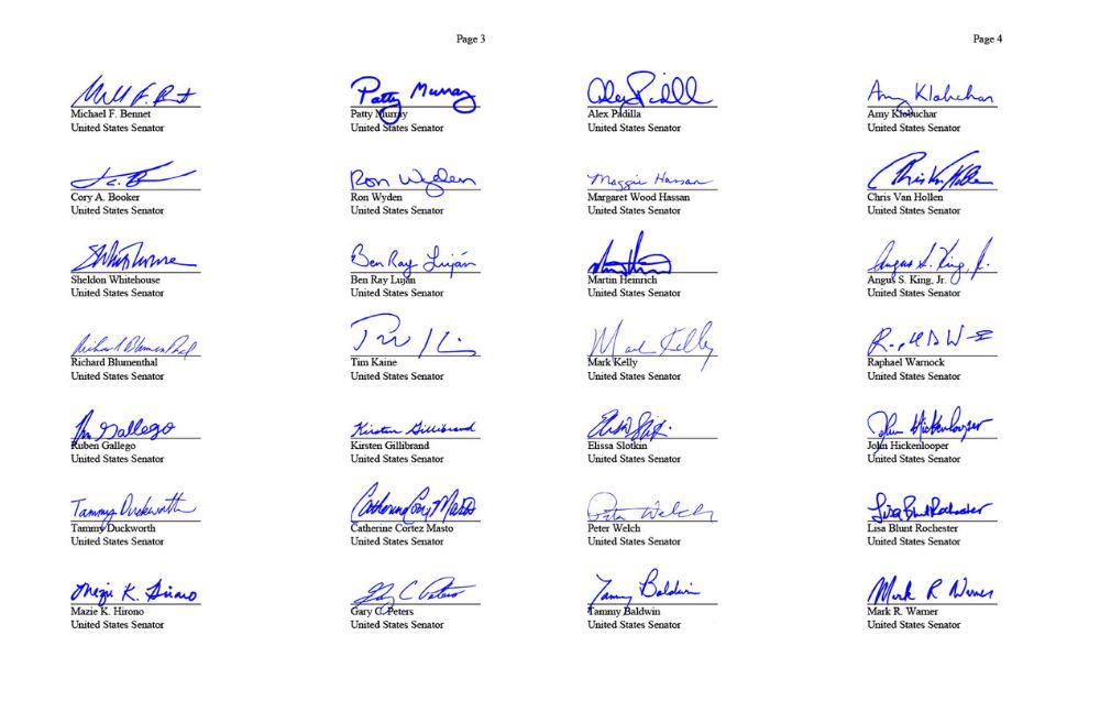Letter to Sec. Rubio and Special Envoy Witkoff