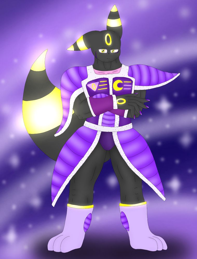 Eclipse, Commander of the Carnal Force and the main protagonist of Halo: A Dragon Ball Fan Story.

Born on the Planet Lunala, Eclipse and his twin sister Iono grew up happily on their homeworld, when unexpectedly their homeworld was attacked by an unknown threat. Admist the chaos, Eclipse and Iono were separated.

After the attack of their homeworld, the young Eclipse wandered the ruins of his home, trying to look for his sister or anyone else for that matter. Eventually, he was found by Lord Carnal, leader of the Carnal Force, who had arrived on his homeworld due to a distress signal. 

Not knowing if there was any other survivors, Carnal took in the young Eclipse and left. From there on, Eclipse would be trained in the force and would eventually grow to become the Second-in-Command of the Force, even finding a romantic partner in Mistral, his boyfriend/husband.
