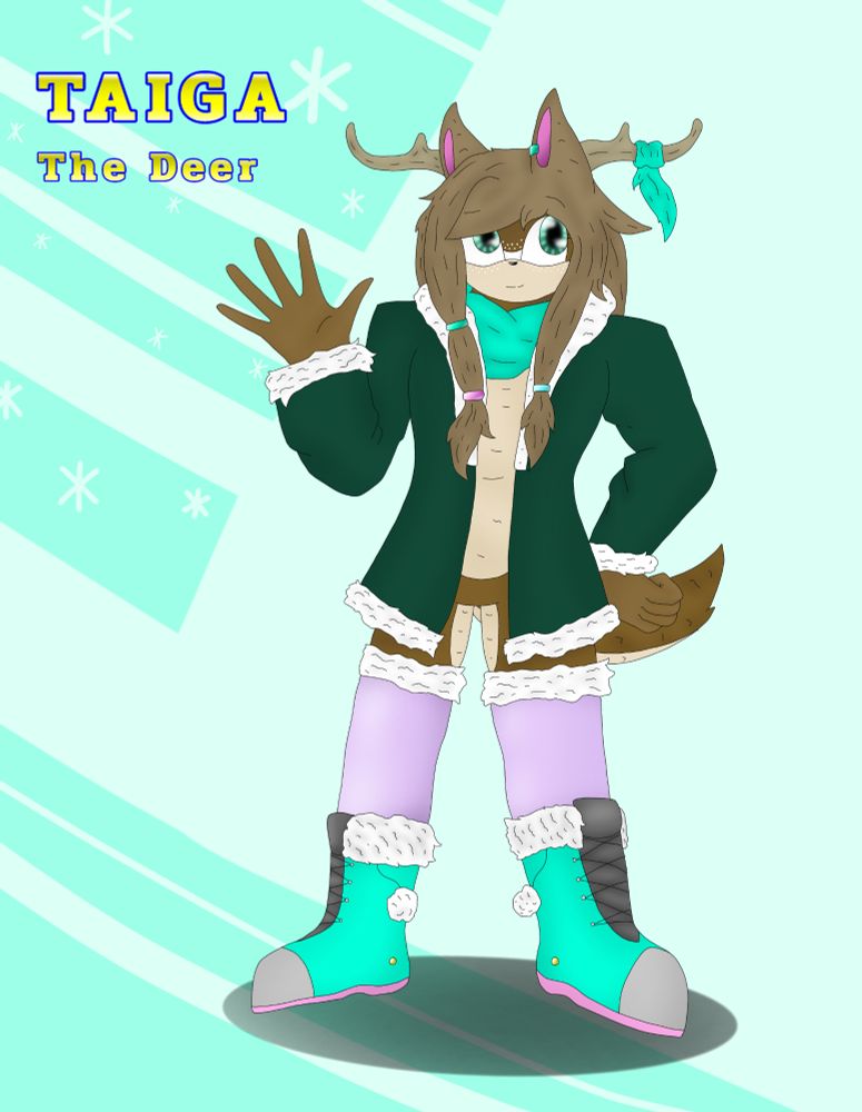 A shy and friendly doe, Taiga The Deer is a kindhearted person who seeks adventure and new friends to meet. Using her ability to control ice and snow, she can defend herself in case she were to be in danger.