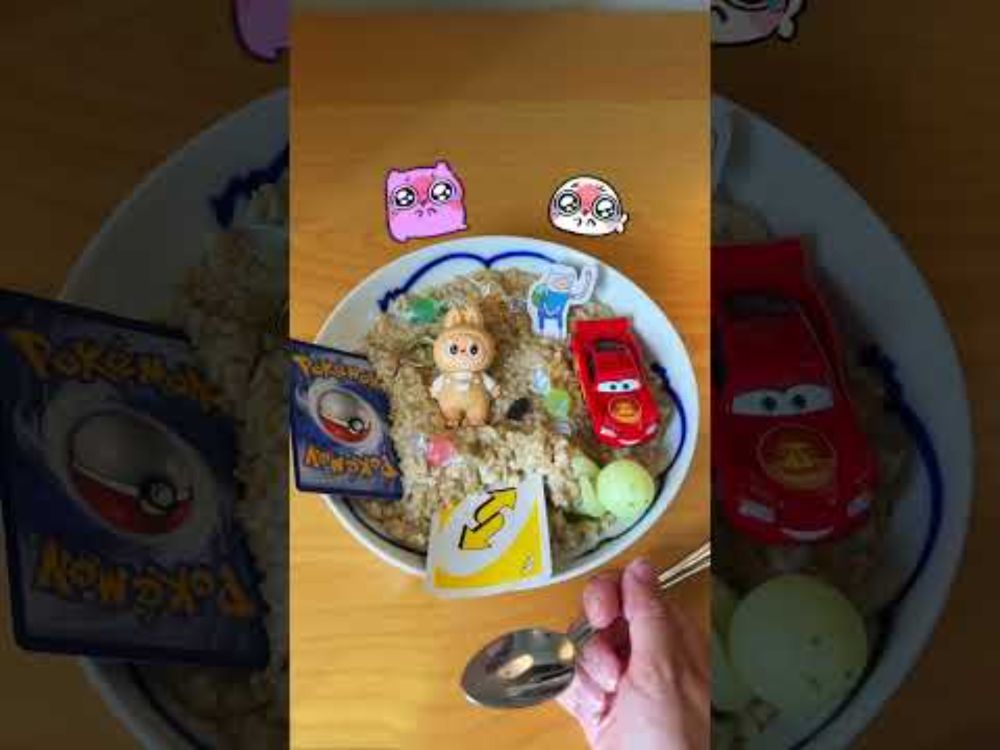 Have you ever tried Labubu oatmeal? #animation #cat #cute