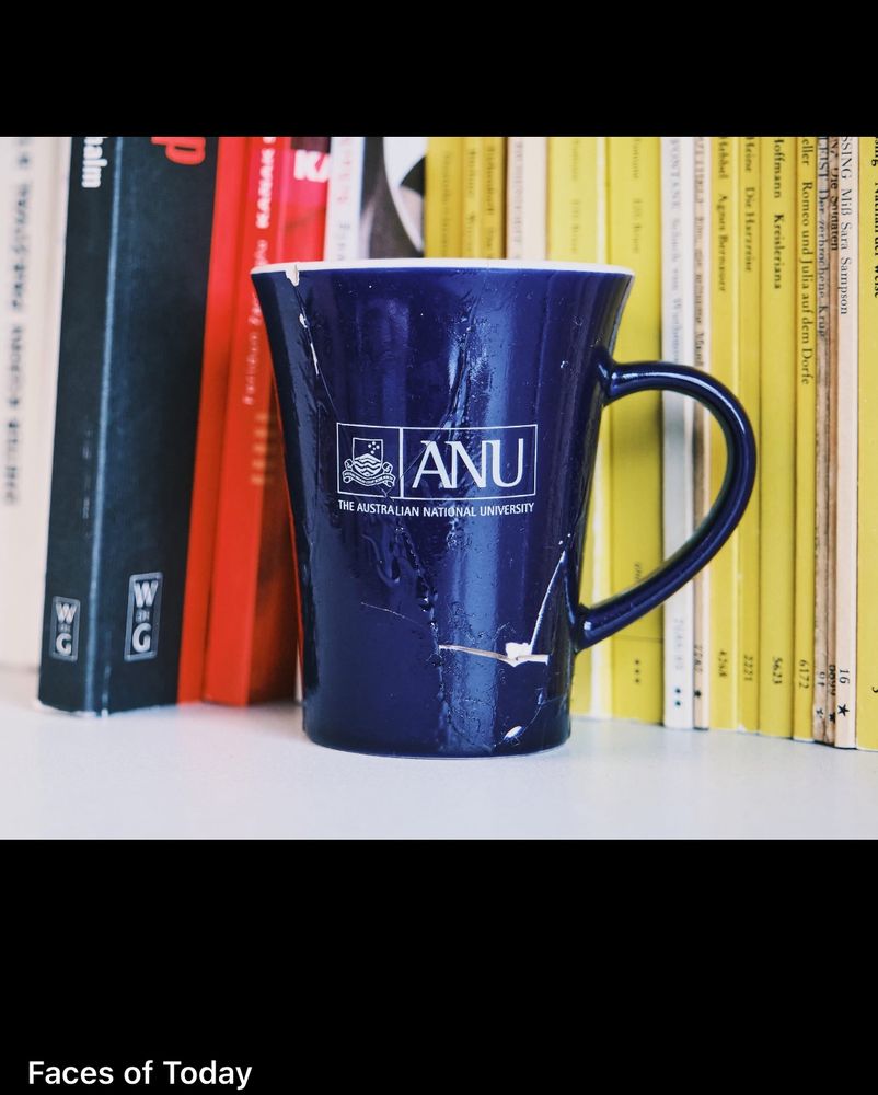 ANU mug cracked and glued back together 💔