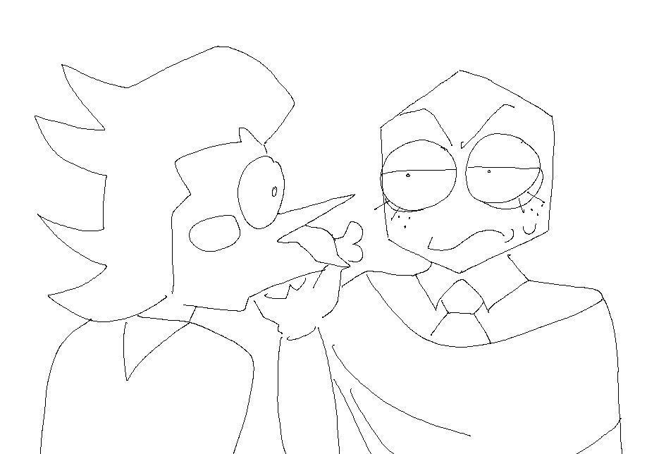 Battat pinching Spamton's lips before she can kiss her