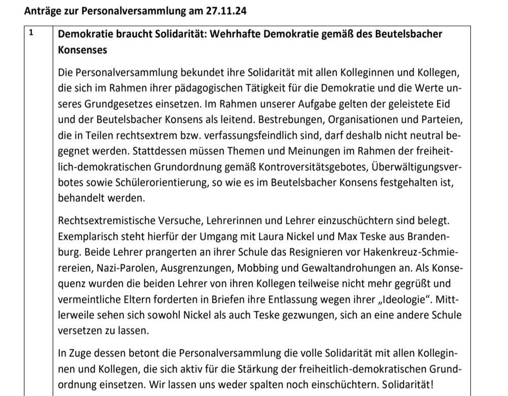 Antragstext: Demokratie braucht Solidarität 