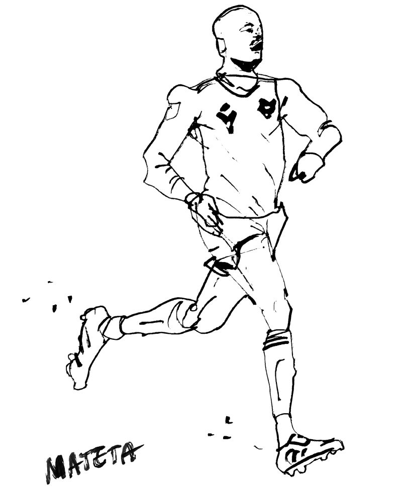 ink drawing of mateta