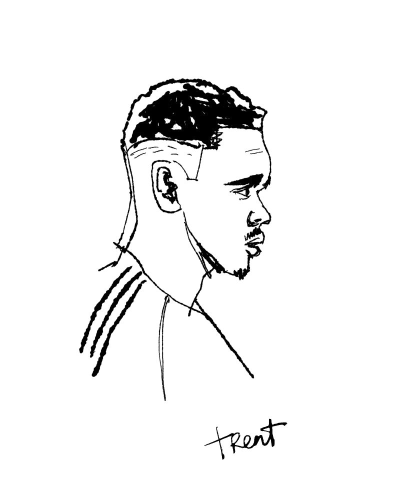 Ink drawing of Trent 