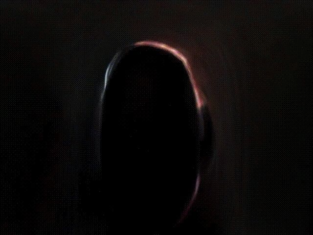 Abstract 3d render, resembling a head with an empty space where a face should be