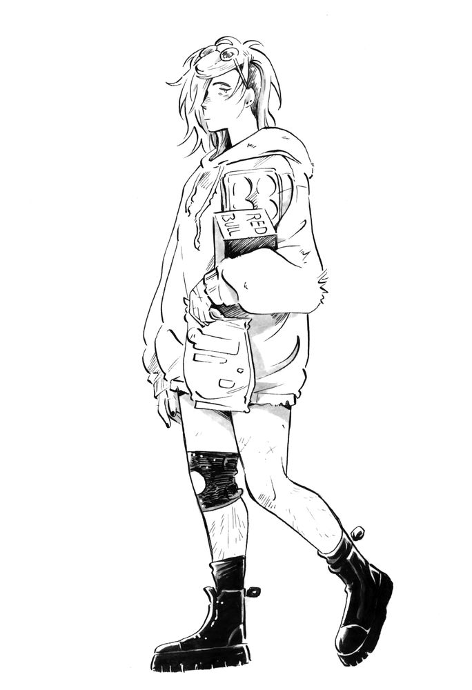 little ink of me looking tired and getting some groceries