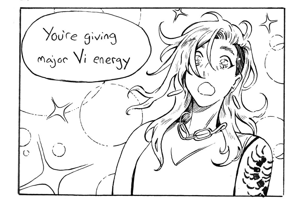 The person saying i give major Vi energy and me very happy