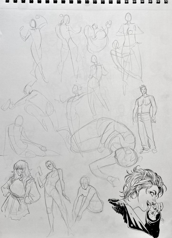 Sketch page of gestures