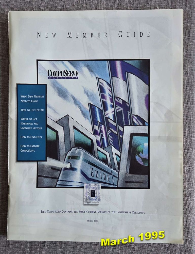 CompuServe and its floppy disk connection kit (March 1995)