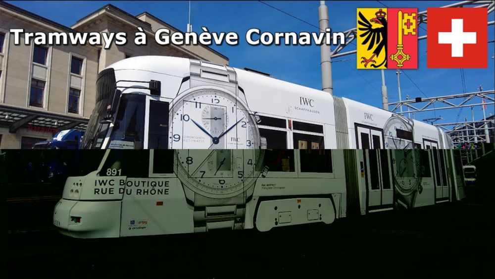 Tramways à Genève Cornavin (Sept 2023) 4K #Switzerland #tramway #genève