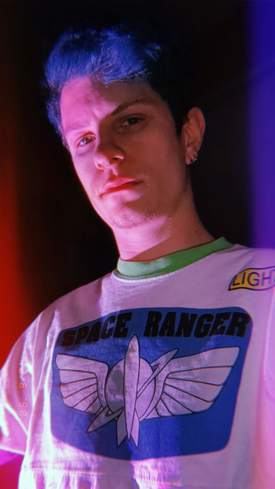 Selfie wearing a shirt with “space ranger” on it