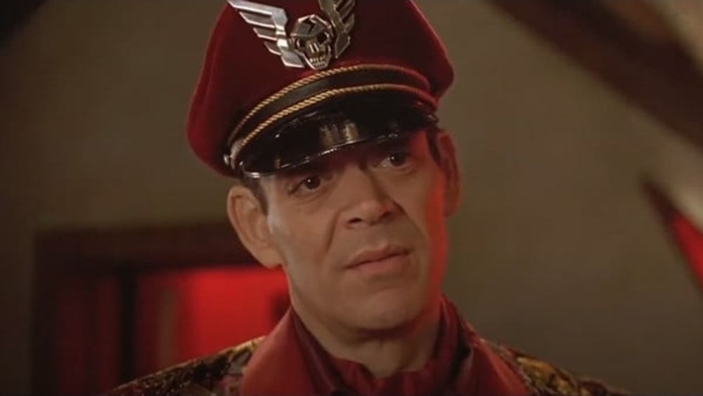 M Bison (played by Raul Julia) from the film Street Fighter. The infamous "It was Tuesday" scene.