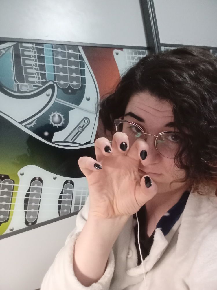 Selfie showing my nails