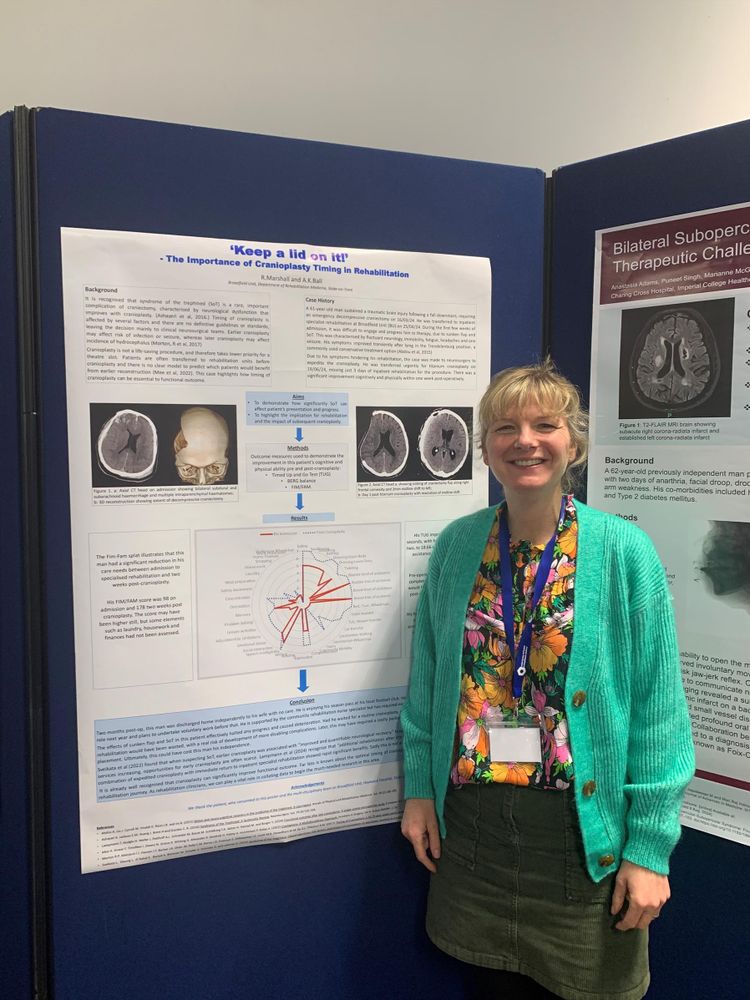 Rose Marshall, Advanced Nurse Practitioner, stands with the poster on display at the conference.