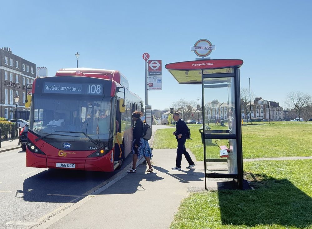 The 108 bus at Blackheath