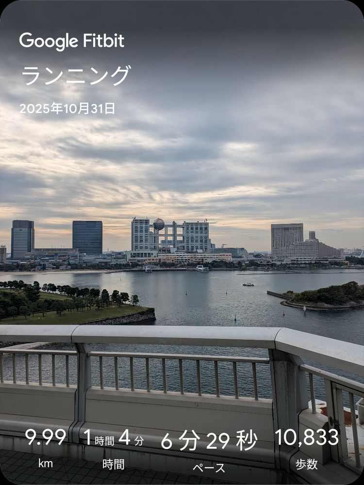 レインボーブリッジ遊歩道からお台場