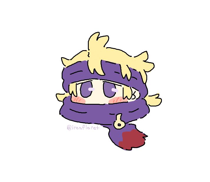 MS Paint doodle of a very squished Morty from Pokemon.