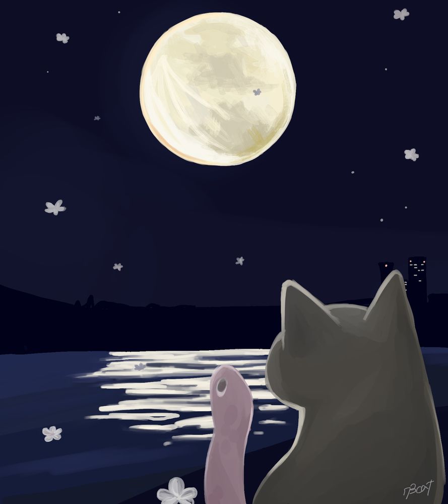 中秋の名月のイラスト