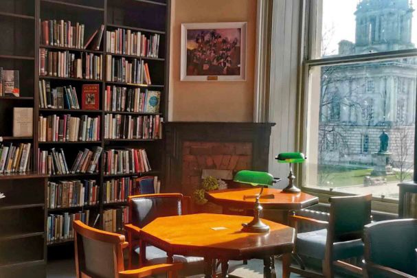 An interior shot of the Linen Hall Library in Belfast