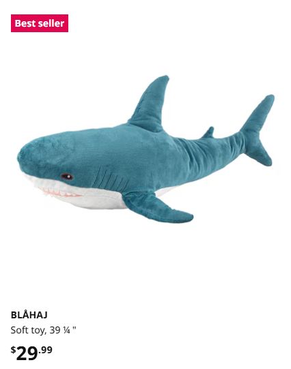 BLÅHAJ with a "Best seller" tag on it