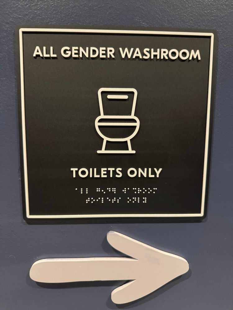 All gender bathroom Sign
(Toilets only)
