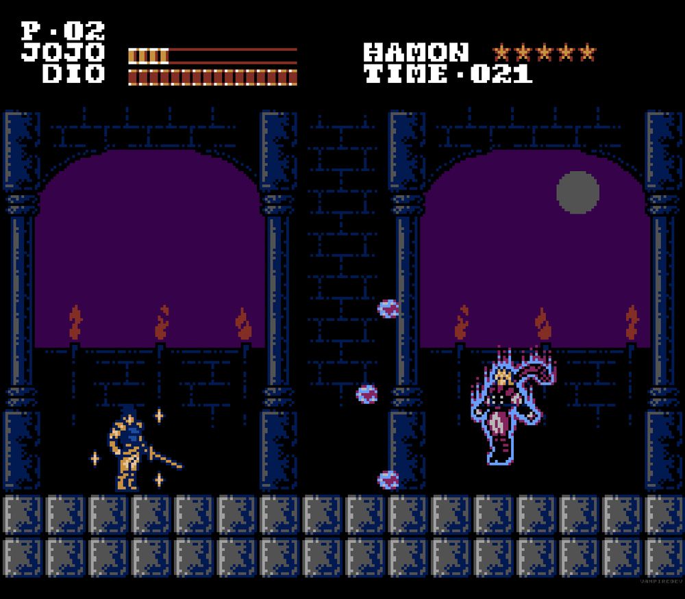 Screenshot Mockup of a JoJo's Bizarre Adventure NES/FAMICOM game