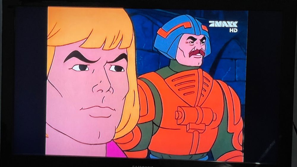 He-Man on TV photograph