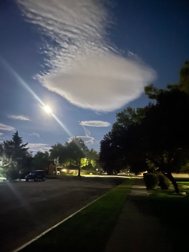 Just clouds. Over midtown Reno. They were so unusual that night, enough calls came in to the newspaper office they did a story on them. Not an UAP.