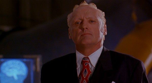 President/King Koopa played by Dennis Hopper looking evil