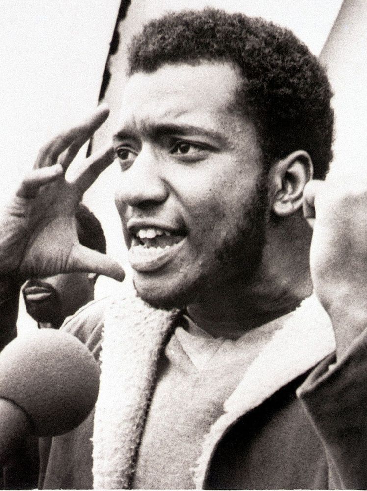 Fred Hampton, here seen speaking at a rally in Grant Park, Chicago, 1969.